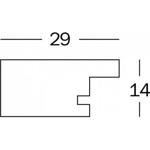 Walther Design Home Houten Fotolijst 30x45cm Naturel Profiel Doorsnede | Yourdecoration.nl