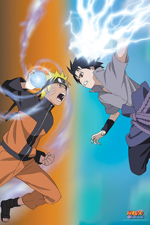 Abystyle Abydco495 Naruto Shippuden Naruto Vs Sasuke Poster 61x91,5cm | Yourdecoration.nl