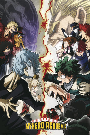 My Hero Academia Heroes Vs Villains Poster 61X91 5cm | Yourdecoration.nl