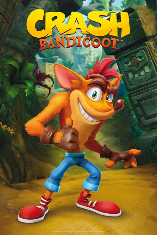 Crash Bandicoot Classic Crash Poster 61X91 5cm | Yourdecoration.nl