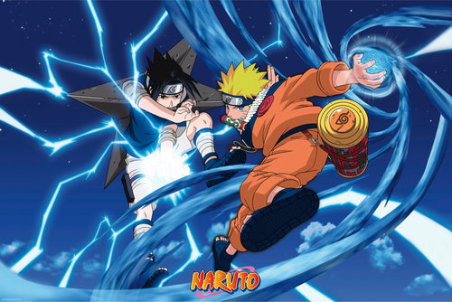 Naruto Naruto And Sasuke Poster 91 5X61cm | Yourdecoration.nl