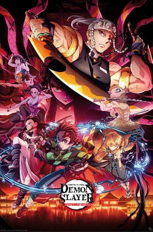 abystyle gbydco292 demon slayer entertainment district poster 61x91,5cm | Yourdecoration.nl