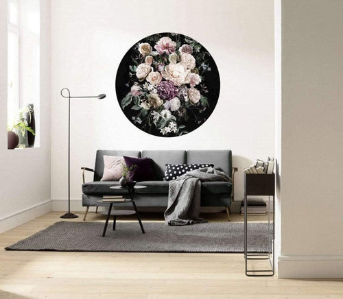 Komar Enchanted Flowers Fotobehang 125x125cm Rond Sfeer | Yourdecoration.nl