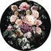 Komar Enchanted Flowers Fotobehang 125x125cm Rond | Yourdecoration.nl