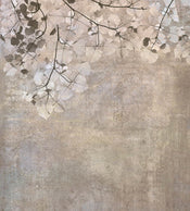 Dimex Beige Leaves Abstract Fotobehang 225x250cm 3 banen | Yourdecoration.nl