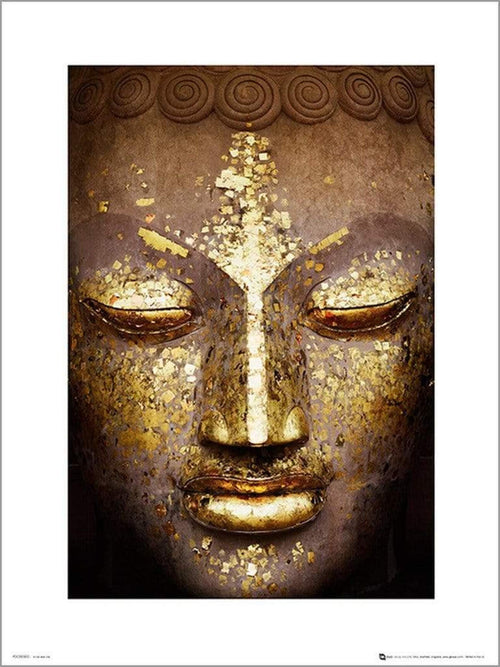 GBeye Buddha Gold Kunstdruk | Yourdecoration.nl