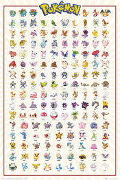 Gbeye FP4379 Pokemon Kanto 151 German Characters Poster 61x 91-5cm | Yourdecoration.nl