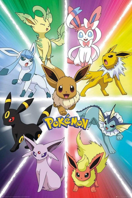 GBeye Pokemon Eevee Evolution Poster 61x91,5cm | Yourdecoration.nl