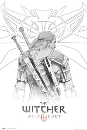 GBeye The WItcher Geralt Sketch Poster 61x91,5cm | Yourdecoration.nl