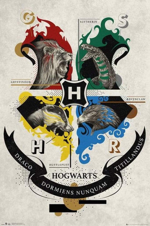 GBeye Harry Potter Animal Crest Poster 61x91,5cm | Yourdecoration.nl