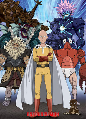 Gbeye Gbydco040 One Punch Man Saitama Vs Vilains Poster 38X52cm | Yourdecoration.nl