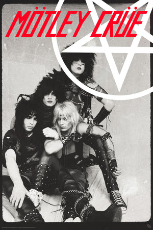 gbeye gbydco294 motley crue pentangle poster 61x91 5cm | Yourdecoration.nl