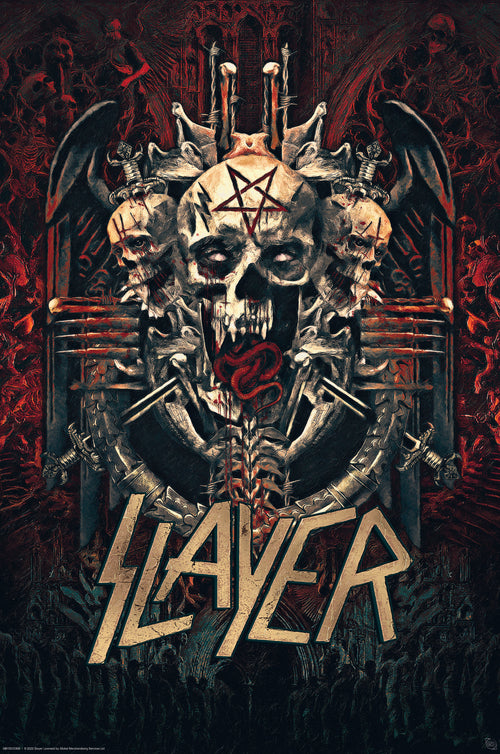 gbeye gbydco300 slayer skullagramm poster 61x91 5cm | Yourdecoration.nl