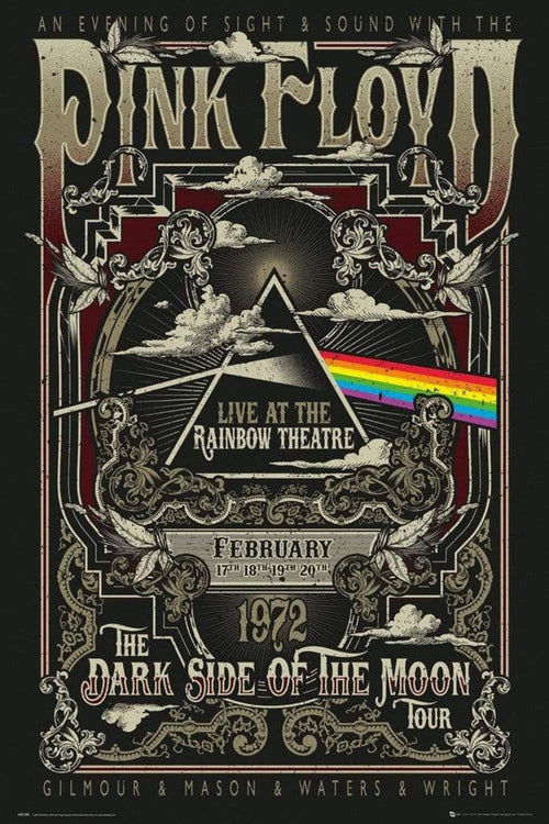 GBeye Pink Floyd Rainbow Theatre Poster 61x91,5cm | Yourdecoration.nl