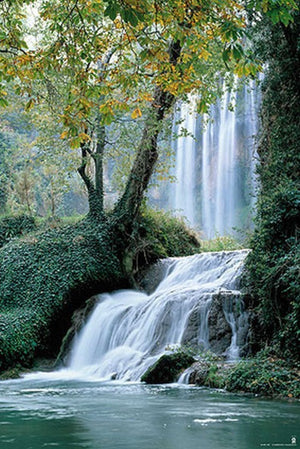 Grupo Erik GPE4255 Waterfall Stone Monastery Poster 61X91,5cm | Yourdecoration.nl