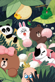 Grupo Erik GPE5348 Line Friends Jungle Poster 61X91,5cm | Yourdecoration.nl