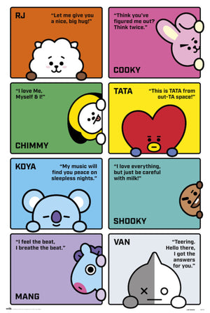 Grupo Erik GPE5374 Bt21 Characters 2 Poster 61X91,5cm | Yourdecoration.nl