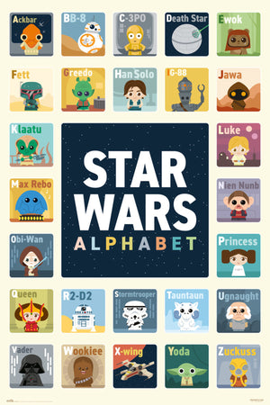 Grupo Erik GPE5400 Star Wars Alphabet Poster 61X91,5cm | Yourdecoration.nl