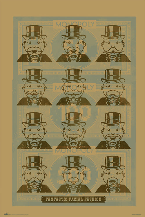 Grupo Erik GPE5417 Monopoly Facial Fashion Poster 61X91,5cm | Yourdecoration.nl