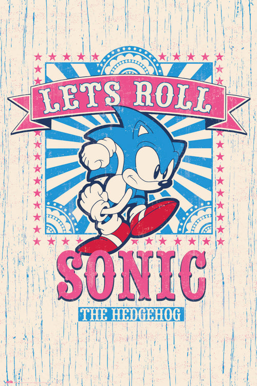 Grupo Erik GPE5490 Sonic Lets Roll Poster 61X91,5cm | Yourdecoration.nl