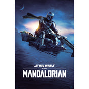 Grupo Erik GPE5497 Star Wars The Mandalorian Speeder Bike 2 Poster 61X91,5cm | Yourdecoration.nl