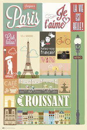 Grupo Erik GPE5543 Paris Collage Poster 61X91,5cm | Yourdecoration.nl