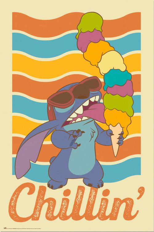 grupo erik gpe5732 stitch chillin poster 61x91 5cm | Yourdecoration.nl