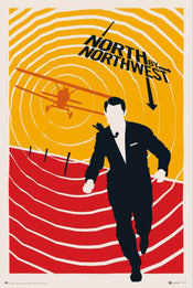 grupo erik gpe5746 north by northwest 100th anniversary wb poster 61x91 5cm | Yourdecoration.nl