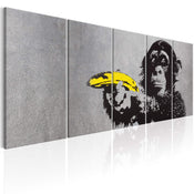 Artgeist Monkey and Banana Canvas Painting 5 Piece | Yourdecoration.com