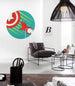 Komar Avengers Captains Shield Pop Art Zelfklevend Fotobehang 128x128cm Rond Sfeer | Yourdecoration.nl