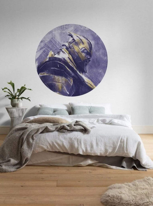 Komar Avengers Painting Thanos Zelfklevend Fotobehang 128x128cm Rond Sfeer | Yourdecoration.nl