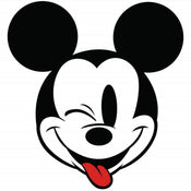 Komar Mickey Head Optimism Zelfklevend Fotobehang 125x125cm Rond | Yourdecoration.nl