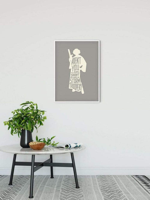 Komar Star Wars Silhouette Quotes Leia Kunstdruk 30x40cm Sfeer | Yourdecoration.nl