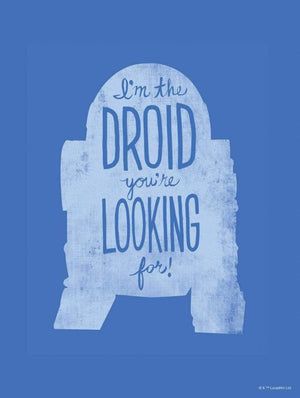 Komar Star Wars Silhouette Quotes R2D2 Kunstdruk 30x40cm | Yourdecoration.nl