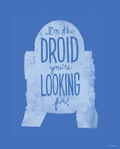 Komar Star Wars Silhouette Quotes R2D2 Kunstdruk 40x50cm | Yourdecoration.nl