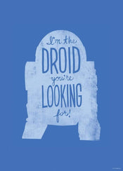 Komar Star Wars Silhouette Quotes R2D2 Kunstdruk 50x70cm | Yourdecoration.nl