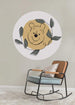 Komar Winnie Pooh Garland Zelfklevend Fotobehang 125x125cm Rond Sfeer | Yourdecoration.nl