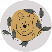 Komar Winnie Pooh Garland Zelfklevend Fotobehang 125x125cm Rond | Yourdecoration.nl