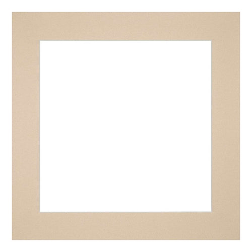 Passe Partout 20x20cm Karton Beige Rand Recht Voorzijde | Yourdecoration.nl