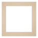 Passe Partout 20x20cm Karton Beige Rand Recht Voorzijde | Yourdecoration.nl