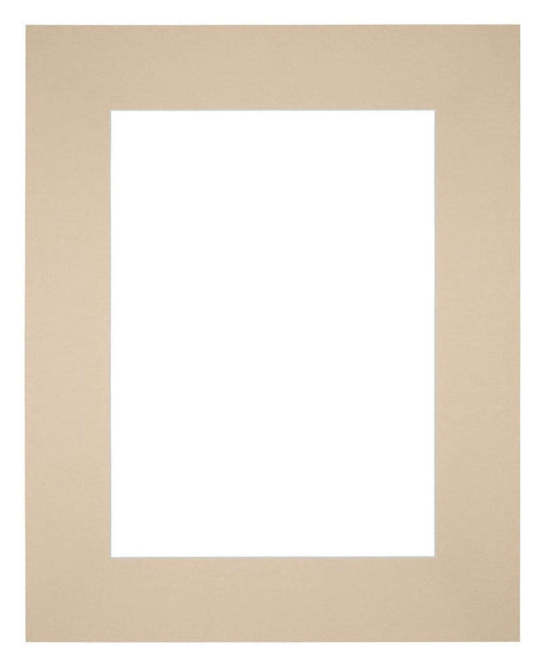 Passe Partout 20x25cm Karton Beige Rand Recht Voorzijde | Yourdecoration.nl