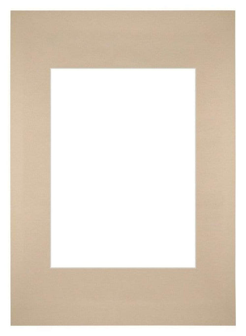 Passe Partout 20x28cm Karton Beige Rand Recht Voorzijde | Yourdecoration.nl