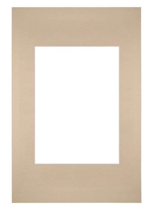 Passe Partout 20x30cm Karton Beige Rand Recht Voorzijde | Yourdecoration.nl