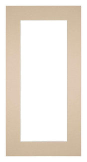 Passe Partout 20x40cm Karton Beige Rand 6cm Recht Voorzijde | Yourdecoration.nl