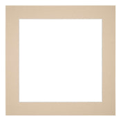 Passe Partout 70x70cm Karton Beige Rand 5cm Recht Voorzijde | Yourdecoration.nl