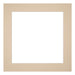 Passe Partout 70x70cm Karton Beige Rand 5cm Recht Voorzijde | Yourdecoration.nl