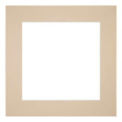 Passe Partout 30x30cm Karton Beige Rand 6cm Recht Voorzijde | Yourdecoration.nl