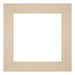 Passe Partout 25x25cm Karton Beige Rand 6cm Recht Voorzijde | Yourdecoration.nl