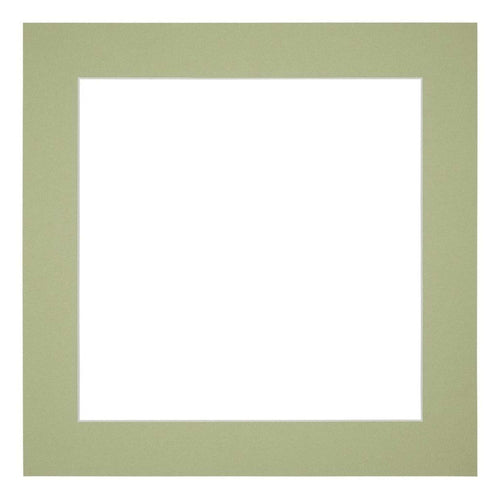 Passe Partout 55x55cm Karton Mintgroen Rand 5cm Recht Voorzijde | Yourdecoration.nl