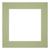 Passe Partout 70x70cm Karton Mintgroen Rand 6cm Recht Voorzijde | Yourdecoration.nl